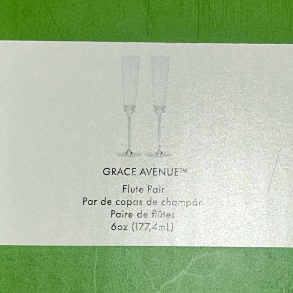 Kate Spade New York Grace Avenue Toasting Flutes Champagne Glasses Set Of 3 NIB - Picture 8 of 8